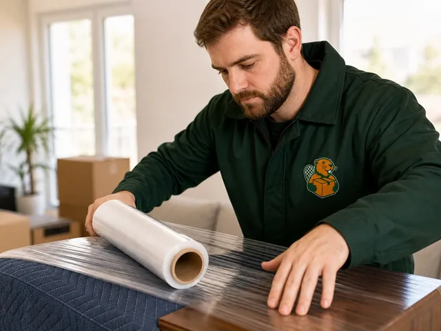 Sorgfältig verpacktes Umzugsgut für deutschlandweiten Umzug